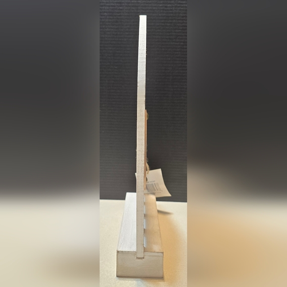 Charming Rustic Farmhouse White Wooden 'Gather' Cathedral Tabletop Arch Sign NWT - Picture 5 of 7